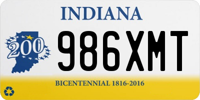 IN license plate 986XMT