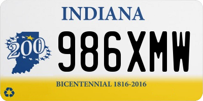 IN license plate 986XMW