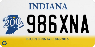 IN license plate 986XNA
