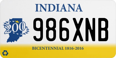 IN license plate 986XNB