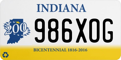 IN license plate 986XOG