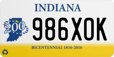 IN license plate 986XOK