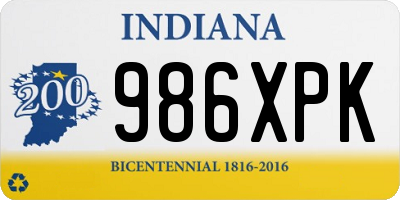 IN license plate 986XPK