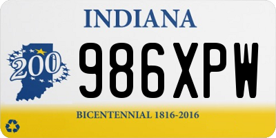 IN license plate 986XPW