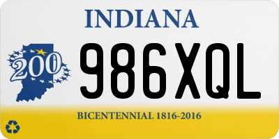 IN license plate 986XQL