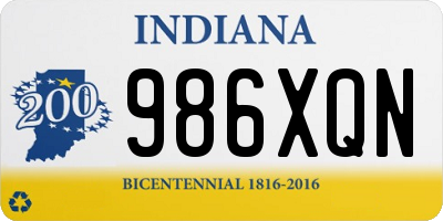 IN license plate 986XQN