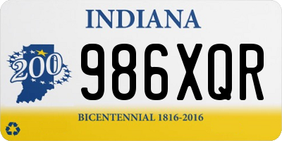 IN license plate 986XQR