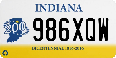 IN license plate 986XQW