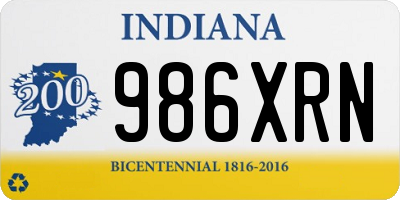 IN license plate 986XRN