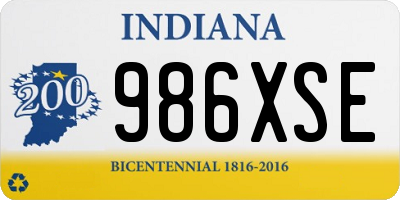 IN license plate 986XSE