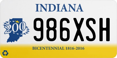 IN license plate 986XSH