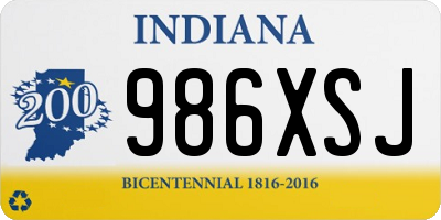 IN license plate 986XSJ