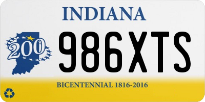 IN license plate 986XTS