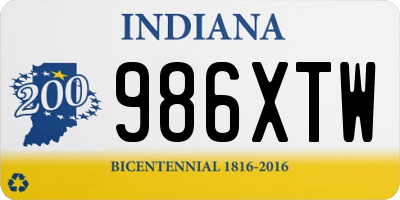 IN license plate 986XTW