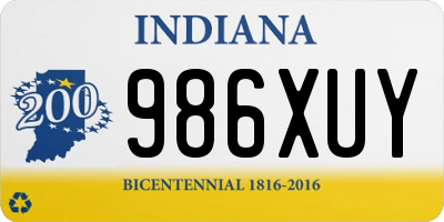 IN license plate 986XUY