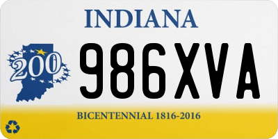 IN license plate 986XVA