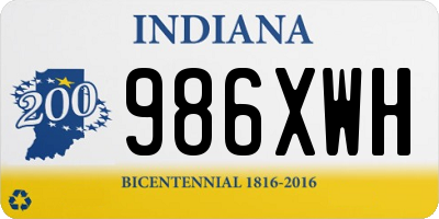 IN license plate 986XWH