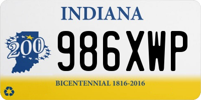 IN license plate 986XWP