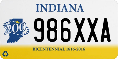 IN license plate 986XXA