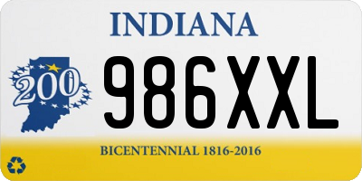 IN license plate 986XXL