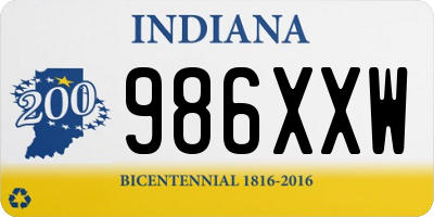 IN license plate 986XXW