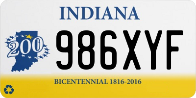 IN license plate 986XYF