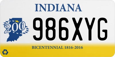 IN license plate 986XYG