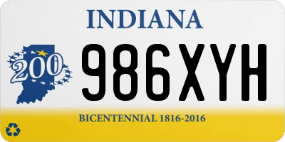 IN license plate 986XYH