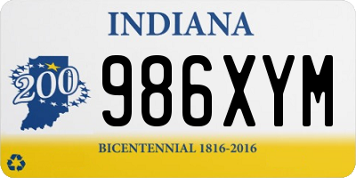 IN license plate 986XYM