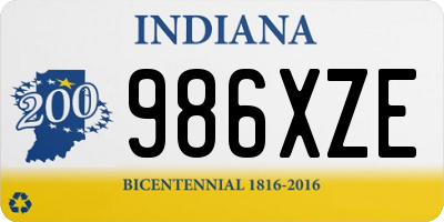 IN license plate 986XZE