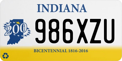 IN license plate 986XZU