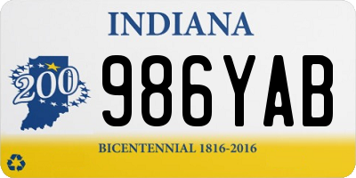 IN license plate 986YAB