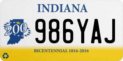 IN license plate 986YAJ