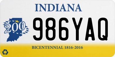 IN license plate 986YAQ