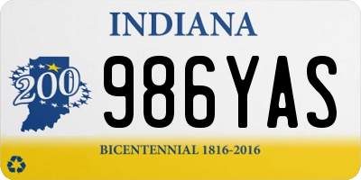 IN license plate 986YAS