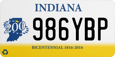 IN license plate 986YBP