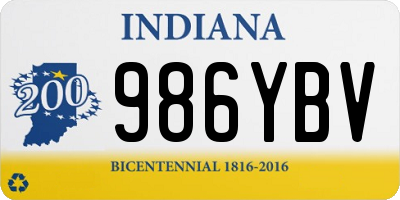 IN license plate 986YBV