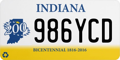 IN license plate 986YCD