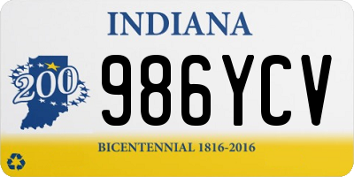 IN license plate 986YCV