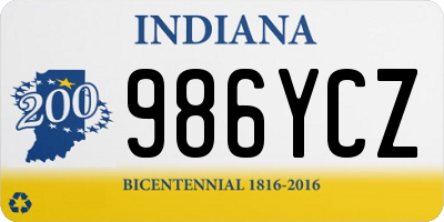 IN license plate 986YCZ