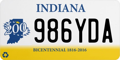 IN license plate 986YDA