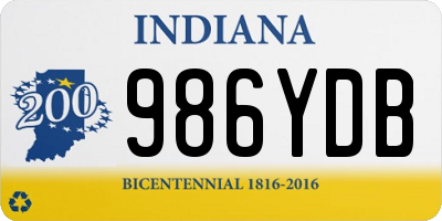 IN license plate 986YDB