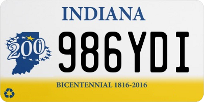 IN license plate 986YDI