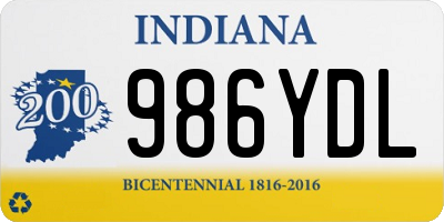 IN license plate 986YDL