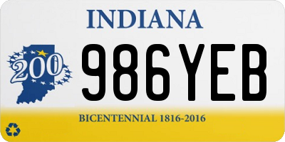 IN license plate 986YEB