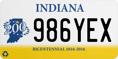 IN license plate 986YEX