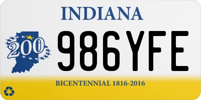 IN license plate 986YFE