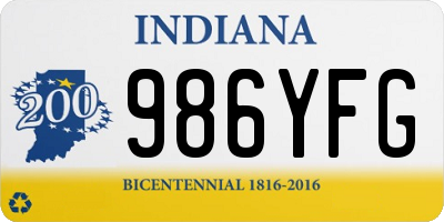 IN license plate 986YFG