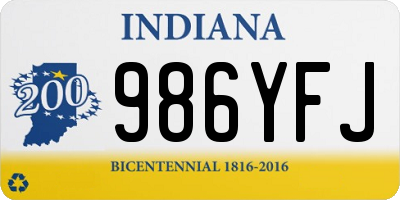 IN license plate 986YFJ