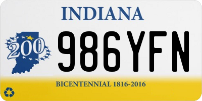 IN license plate 986YFN